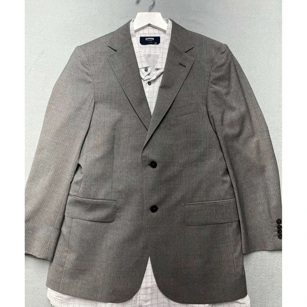 Gritti Ermenegildo Zegna 100% Wool Gray Pinstripe Blazer‎ Sport Coat Mens 36/38R
